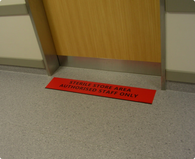 Floor Signs St Georges Sterile Store Area