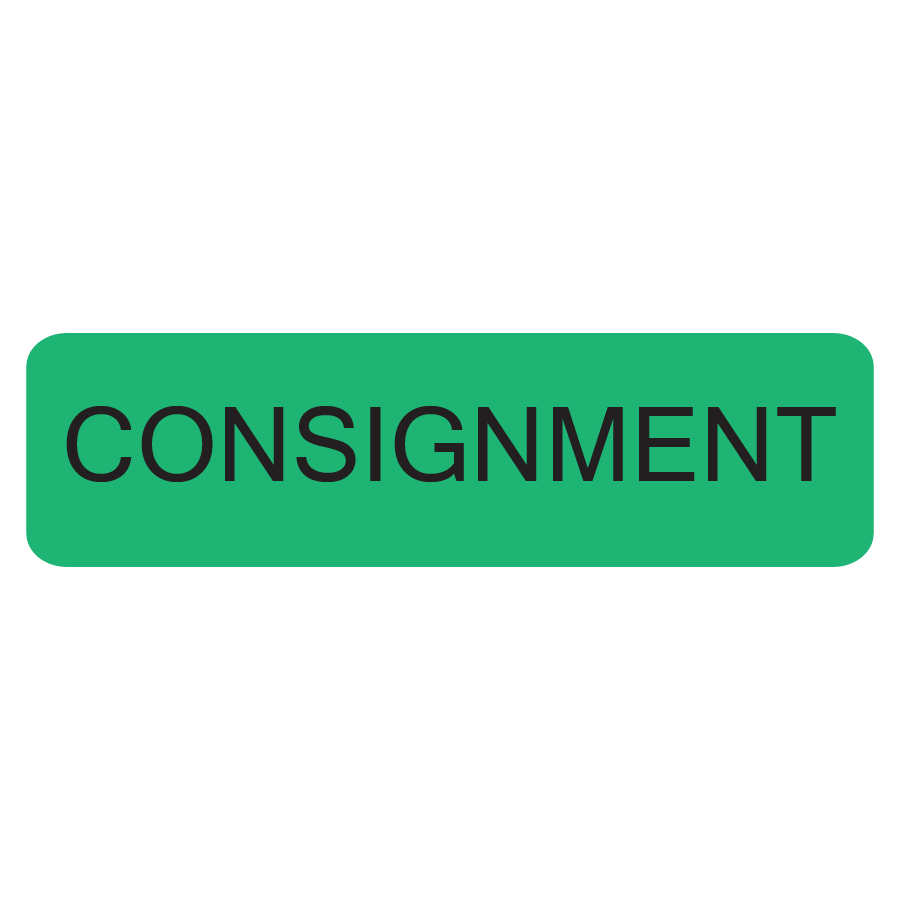 ALF/46G CONSIGNMENT - (UPPERCASE) - 40 x 12 PAPER, Black print on Fluoro Green Label, 800 per roll
