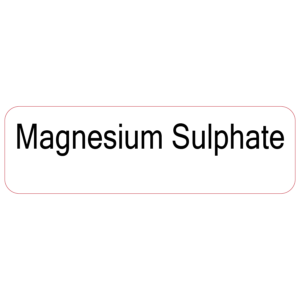 Magnesium Sulphate - 40 x 12, PAPER, Black print on White Label, 800 per roll