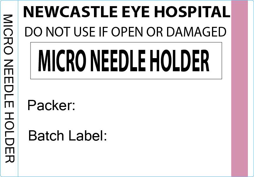 MICRO NEEDLE HOLDER- 50 x 35 Piggy Back, Printed, with steam indicator 500/roll