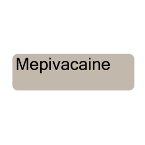 Mepivacaine - 40 x 12, PAPER, Black print on Grey Label, 800 per roll