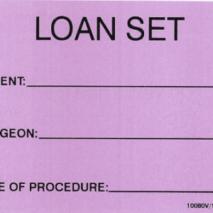 LOAN SET - 100 x 80, PAPER, Black Print on Violet Label, 400 per roll