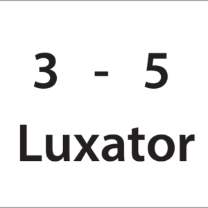 3-5 Luxator-27mm x 36mm Black Print on White Label, 400 per roll