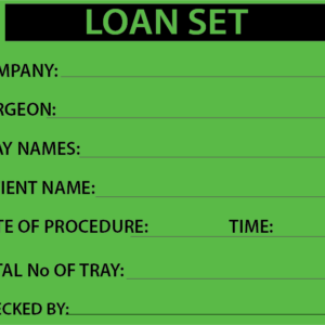 LOAN SET - PAPER, 100 x 80, Black Print on Fluoro Green, 400 per roll