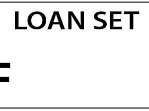 LOAN SET F - 90 x 50, Black print on WHITE,100 per packet with ties
