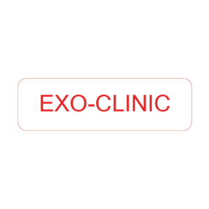 EXO-CLINIC - 40 x 12, PAPER, Red print on White Label, 800 per roll