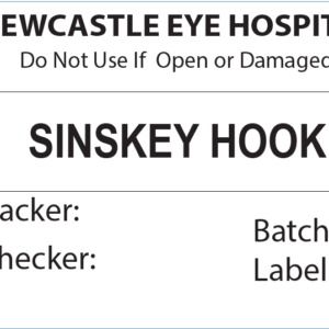 SINSKEY HOOK Piggy Back Label printer 50 x 35 mm 500 per roll - No indicator