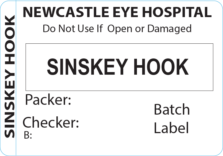 SINSKEY HOOK Piggy Back Label printer 50 x 35 mm 500 per roll - No indicator
