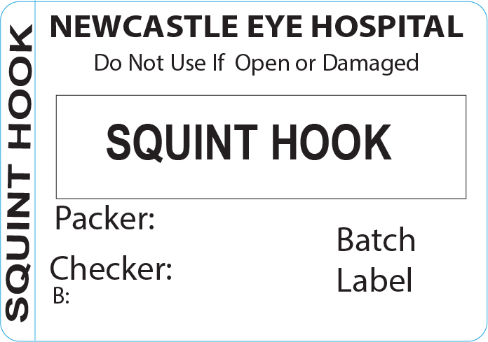 SQUINT HOOK Piggy Back Label printer 50 x 35 mm 500 per roll - No indicator