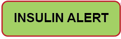 INSULIN ALERT, 40 x 12, PAPER, Black print on Green Label, 800 per roll