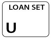 LOAN SET U - White label 400 per roll 55X42mm