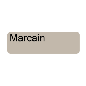 Marcain - 40 x 12, PAPER, Black print on Grey Label, 800 per roll