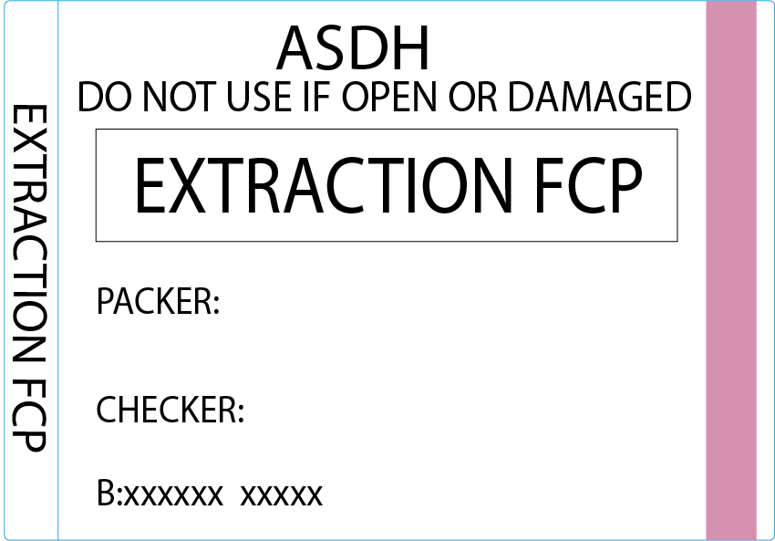 Extraction FCP - 50 x 35 Piggy Back, Printed, with steam indicator 500/roll