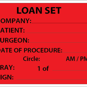 LOAN SET - Black on Fluoro Red, 100 x 80mm, 400 per roll