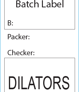 DILATORS - ASDH, 72x35mm, Black Print on Steam Indicator Piggy Back, 500/roll