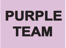 PURPLE TEAM - 43mm x 55mm, PAPER, Black print on Violet label, 400 per roll