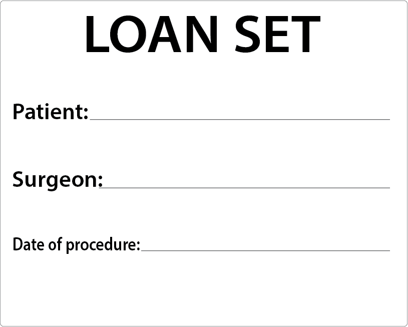 LOAN SET - PAPER, 100 x 80, Black Print on White Label, 400 per roll
