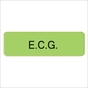 ECG - 40 x 12, PAPER, Black print on Green Label, 800 per roll