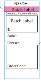 Blank - Pre-printed white Piggy Back label with steam indicator 72mm x 35mm 500 per roll