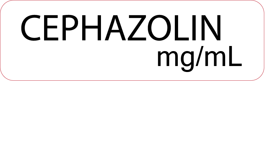 CEPHAZOLIN mg/mL - 40 x 12, PAPER, Black print on White Label, 800 per roll
