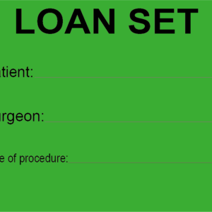 LOAN SET - PAPER, 100 x 80, Black print on Fluoro Green label, 400 per roll