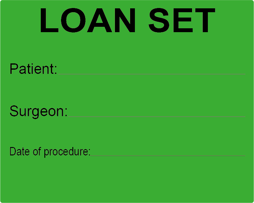 LOAN SET - PAPER, 100 x 80, Black print on Fluoro Green label, 400 per roll