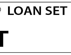 LOAN SET T - 90 x 50, Black print on White,100 per pack with ties