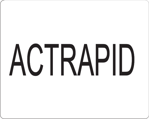 ACTRAPID- PAPER, 100 x 80, Black Print on White Label, 400 per roll