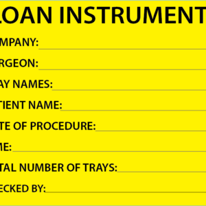 Loan Instruments PAH - 100 x 80mm, Black print on Fluoro Yellow, PAPER, 400 per roll