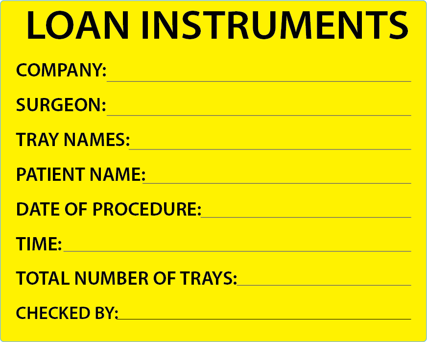 Loan Instruments PAH - 100 x 80mm, Black print on Fluoro Yellow, PAPER, 400 per roll