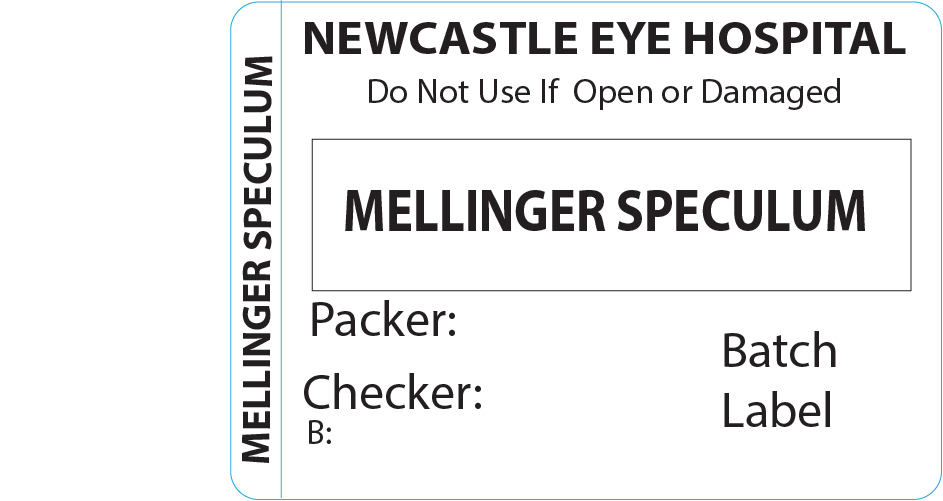 MELLINGER SPECULUM Piggy Back Label printer 50 x 35 mm 500 per roll - No indicator
