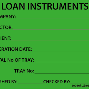 LOAN INSTRUMENTS -PAPER, 100 x 80, Black print on Fluoro Green Label, 400 per roll