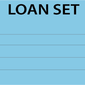 LOAN SET - 9106, 50 x 90, Black on Blue, 100 per Pack with Ties