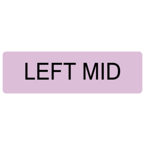 LEFT MID, 40 x 12, PAPER, Black print on Violet Label, 800 per roll