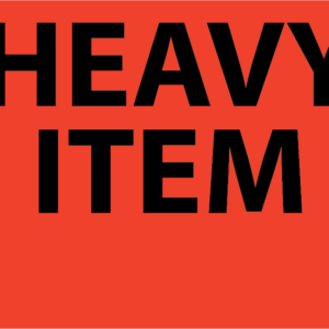 HEAVY ITEM - 43mm x 55mm, PAPER, Black print on Red label, 400 per roll