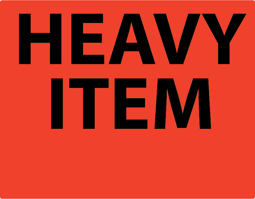 HEAVY ITEM - 43mm x 55mm, PAPER, Black print on Red label, 400 per roll