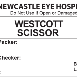 Westcott Scissor Piggy Back Label printer 50 x 35 mm 500 per roll - No indicator