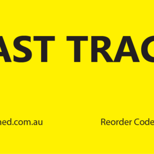 FAST TRACK - 70 x 40 Black on Fluoro Yellow 500 per roll