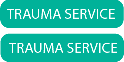 TRAUMA SERVICE reverse Green on White, 8 x 35mm - 1,000 per roll ML/