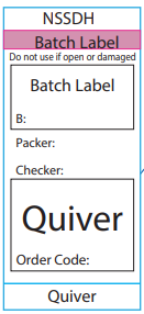Quiver - Pre-printed white Piggy Back label with steam indicator 72mm x 35mm 500 per roll