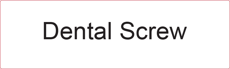 Dental Screw- 40 x 12, PAPER, Black print on White Label, 800 per roll