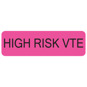 High Risk VTE - Fluoro Pink - 40 x 12mm, 800 per roll