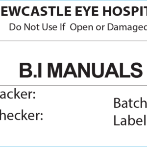 PB5035P500-36 "BI MANUALS" Piggy Back Label printer 50 x 35 mm 500 per roll - No indicator