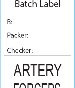 ARTERY FORCEPS - ASDH, 72x35mm, Black Print on Steam Indicator Piggy Back, 500/roll