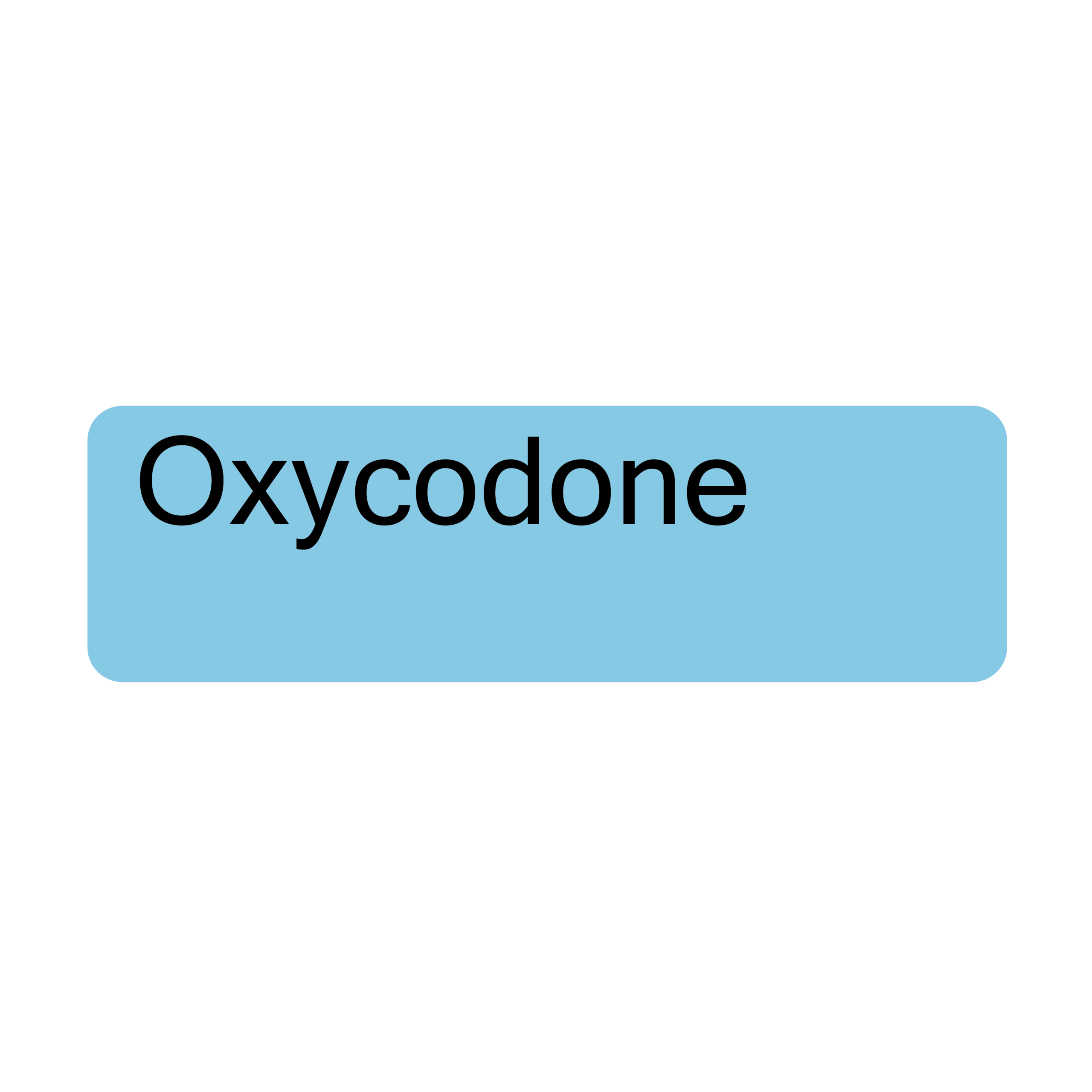 Oxycodone, 40 x 12, PAPER, Black print on Blue Label, 800 per roll