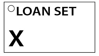 LOAN SET X - 90 x 50, Black print on White,100 per pack with ties