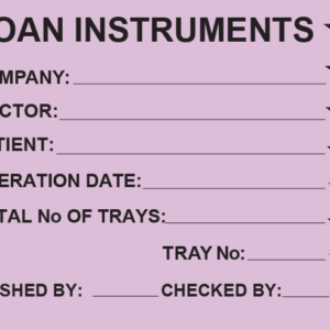 LOAN INSTRUMENTS (w/ stars) - 100 x 80, PAPER, Black Print on Violet Label, 400/roll