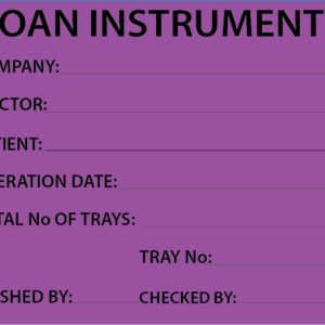 Loan Instruments - 100 x 80, PAPER, Black Print on Violet label, 400 per roll