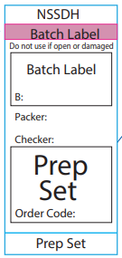 Prep Set - Pre-printed white Piggy Back label with steam indicator 72mm x 35mm 500 per roll