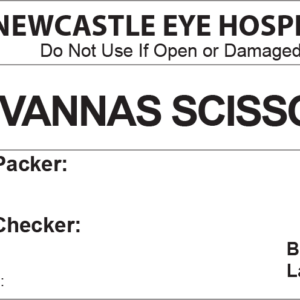 Vannas Scissor Piggy Back Label printer 50 x 35 mm 500 per roll - No indicator